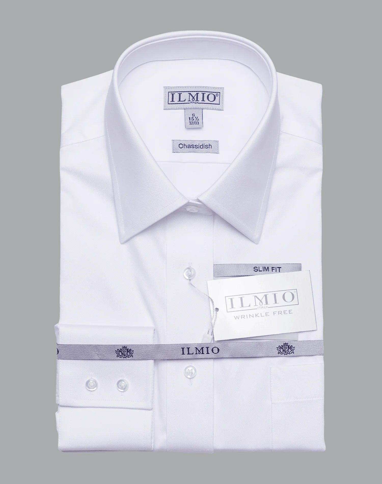 Mens - Ilmio Silver Label - Poly Cotton Twill Chassidish (R/L) Button Cuff Shirt