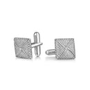 ILMIO Sterling Silver Micro Pave Cufflinks - 04A1