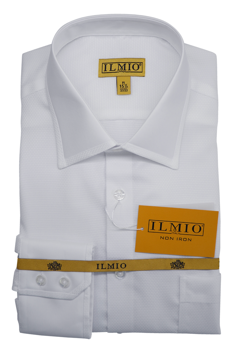Ilmio Gold White On White - French Placket - Button Cuff -