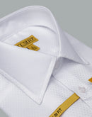 Men's  - Ilmio Gold White on White - French Placket - Button Cuff -