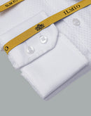 Men's  - Ilmio Gold White on White - French Placket - Button Cuff -