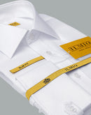 Men's  - Ilmio Gold White on White - Double Placket - French Cuff -