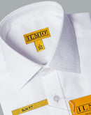 Men's  - Ilmio Gold White on White - Double Placket - French Cuff -