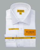 Men's - Ilmio White on White - Double Placket - Button Cuff Shirt -