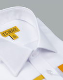 Men's - Ilmio White on White - Double Placket - Button Cuff Shirt -