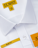 Men's - Ilmio White on White - Double Placket - Button Cuff Shirt -