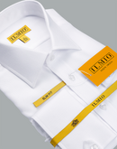 Men's - Ilmio White on White - Double Placket - French Cuff Shirt -