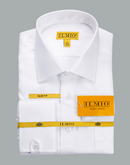 Men's - Ilmio White on White - Double Placket - French Cuff Shirt -