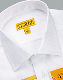 Men's - Ilmio White on White - Double Placket - French Cuff Shirt -