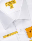 Men's - Ilmio White on White - Double Placket - French Cuff Shirt -