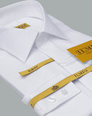 Men's  - Ilmio Gold White on White - Covered Buttons - Button Cuff -