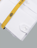 Men's - Ilmio White on White - French  Placket - French Cuff Shirt -