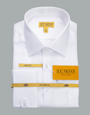 Men's - Ilmio White on White - French  Placket - French Cuff Shirt -