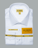 Men's - Ilmio White on White - French  Placket - Botton Cuff Shirt -