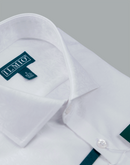 Men's - Ilmio Jacquard 5 Spread Collar Shirt - Without Pocket