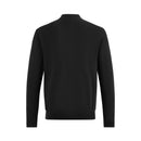 ILMIO 100% Wool Full Zipper Flat Weave Cardigan - Style 4 Black