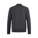 ILMIO 100% Wool Full Zipper Flat Weave Cardigan - Style 4 Gray