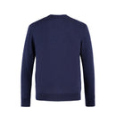 ILMIO 100% Wool  V-Neck Pattern Weave Button Cardigan - Style 3 Navy