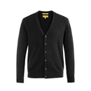 ILMIO 100% Wool  V-Neck Pattern Weave Button Cardigan - Style 3 Black