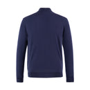 ILMIO 100% Wool Quarter Zipper Flat Weave Pullover - Style 2 Navy