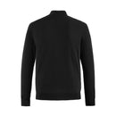 ILMIO 100% Wool Quarter Zipper Flat Weave Pullover - Style 2 Black