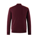 ILMIO 100% Wool Quarter Zipper Pattern Weave Cardigan - Style 9 Burgundy