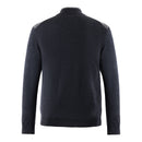 ILMIO 100% Wool Quarter Zipper Pattern Weave Cardigan - Style 9 Gray