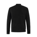 ILMIO 100% Wool Quarter Zipper Pattern Weave Pullover - Style 2 Black