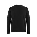 ILMIO 100% Wool  V-Neck Flat Weave Pullover With Sleeves - Style 6 Black