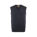 ILMIO 100% Wool V-Neck Flat Weave Sleeveless Pullover Vest - Style 6 Gray