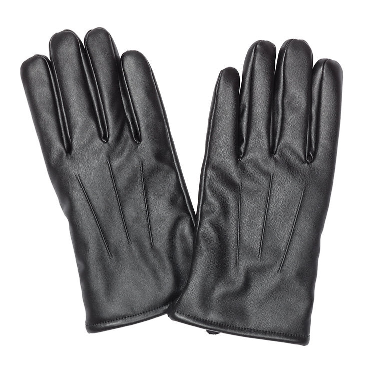 Vinyl Leather With Sheep Texture Gloves