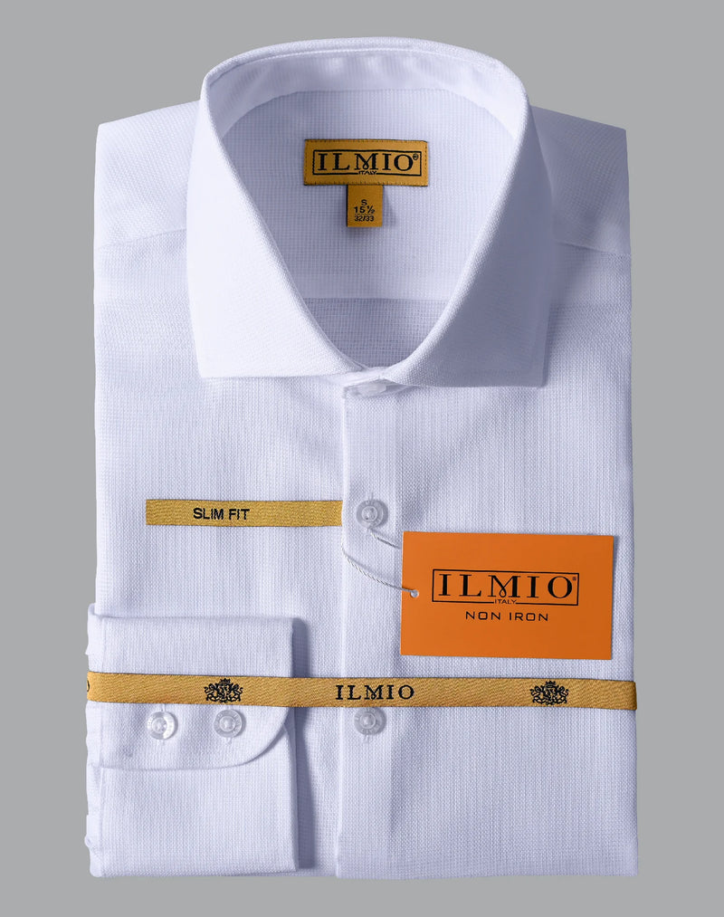 Mens  - Ilmio F9 Spread Collar, French Placket, Button Cuff  - (L/R) Cotton Shirt - Without Pocket