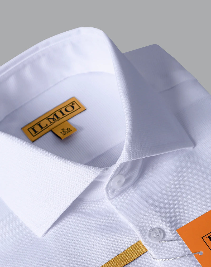 Mens  - Ilmio F9 Spread Collar, French Placket, Button Cuff  - (L/R) Cotton Shirt - Without Pocket