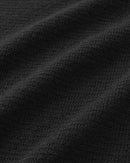 ILMIO 100% Wool  V-Neck Pattern Weave Button Cardigan - Style 3 Black