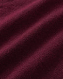 ILMIO 100% Wool Full Zipper Flat Weave Cardigan - Style 4 Burgundy