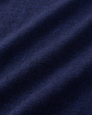 ILMIO 100% Wool Quarter Zipper Flat Weave Pullover - Style 2 Navy