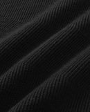 ILMIO 100% Wool Quarter Zipper Pattern Weave Pullover - Style 2 Black