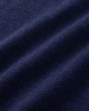 ILMIO  100% Wool  V-Neck Flat Weave Pullover With Sleeves - Style 6 Navy