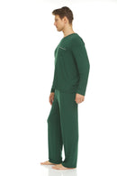 Symmar Men's Micro Modal V-Neck Pajamas - Green