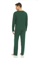 Symmar Men's Micro Modal V-Neck Pajamas - Green