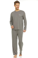 Symmar Men's Micro Model V-Neck Pajamas - Gray