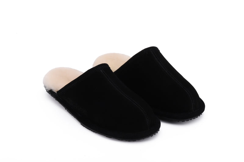 Ven Dave Men's Suede & Sheep Fur Slipper - 101