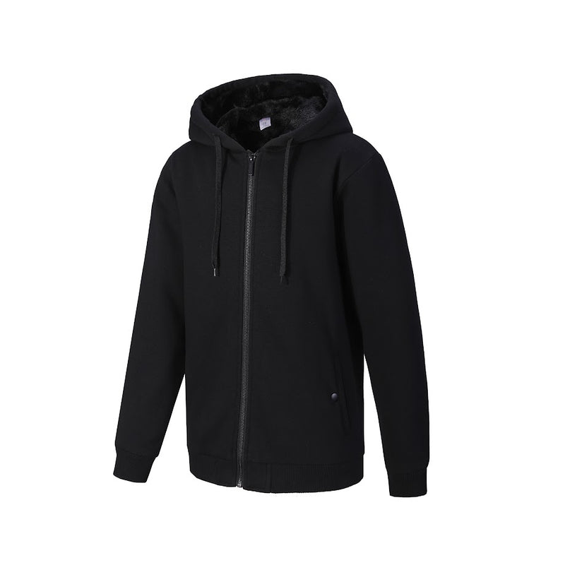 GHI Men's & Boys Black Fur Hoodie