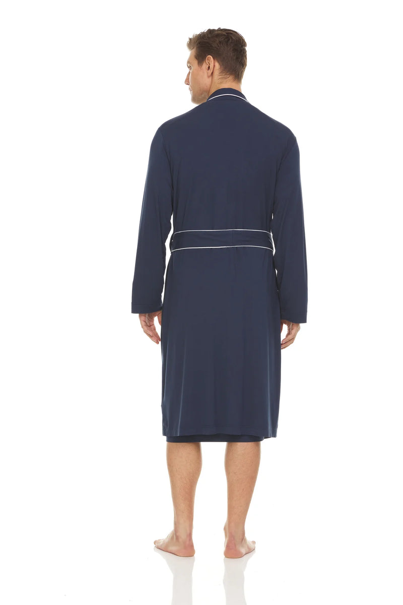 Symmar Men's Micro Model Robe - Navy