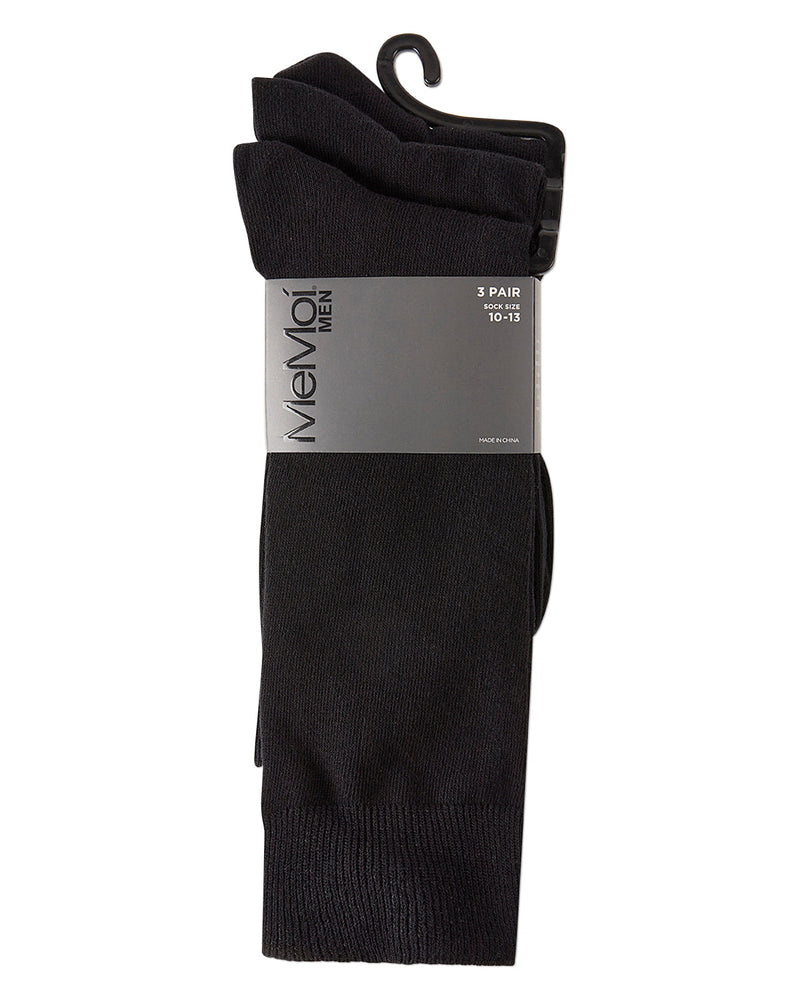 MeMoi Men's Falt Cotton Socks - 3 Pair Pack