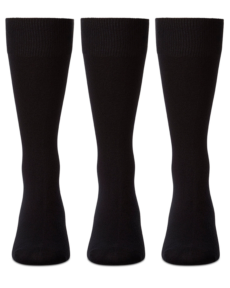 MeMoi Men's Bamboo Flat Socks - 3 Pair Pack