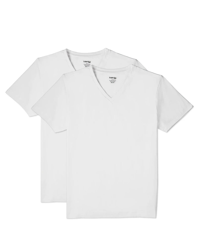 Memoi Mens V-Neck Undershirts