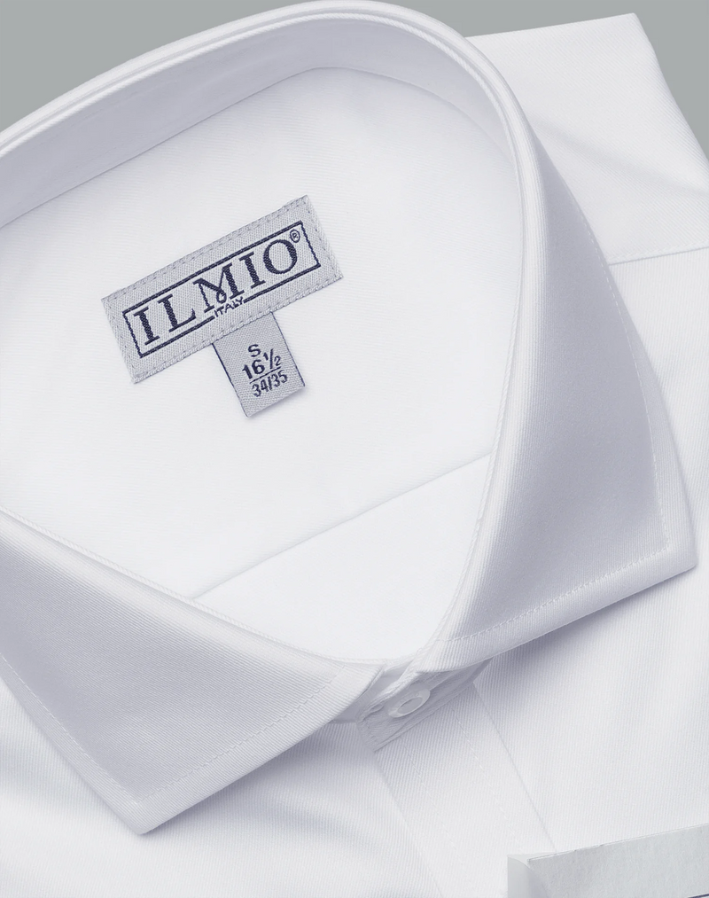 Mens - Ilmio Silver Label -Poly Cotton Spread Collar (L/R) French Cuff Shirt