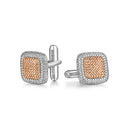 ILMIO Sterling Silver Micro Pave Cufflinks - 02DV1