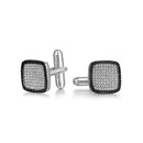 ILMIO Sterling Silver Micro Pave Cufflinks - 06C1